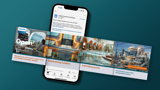 Campagnebeelden gepresenteerd in carrouselformaat mockup